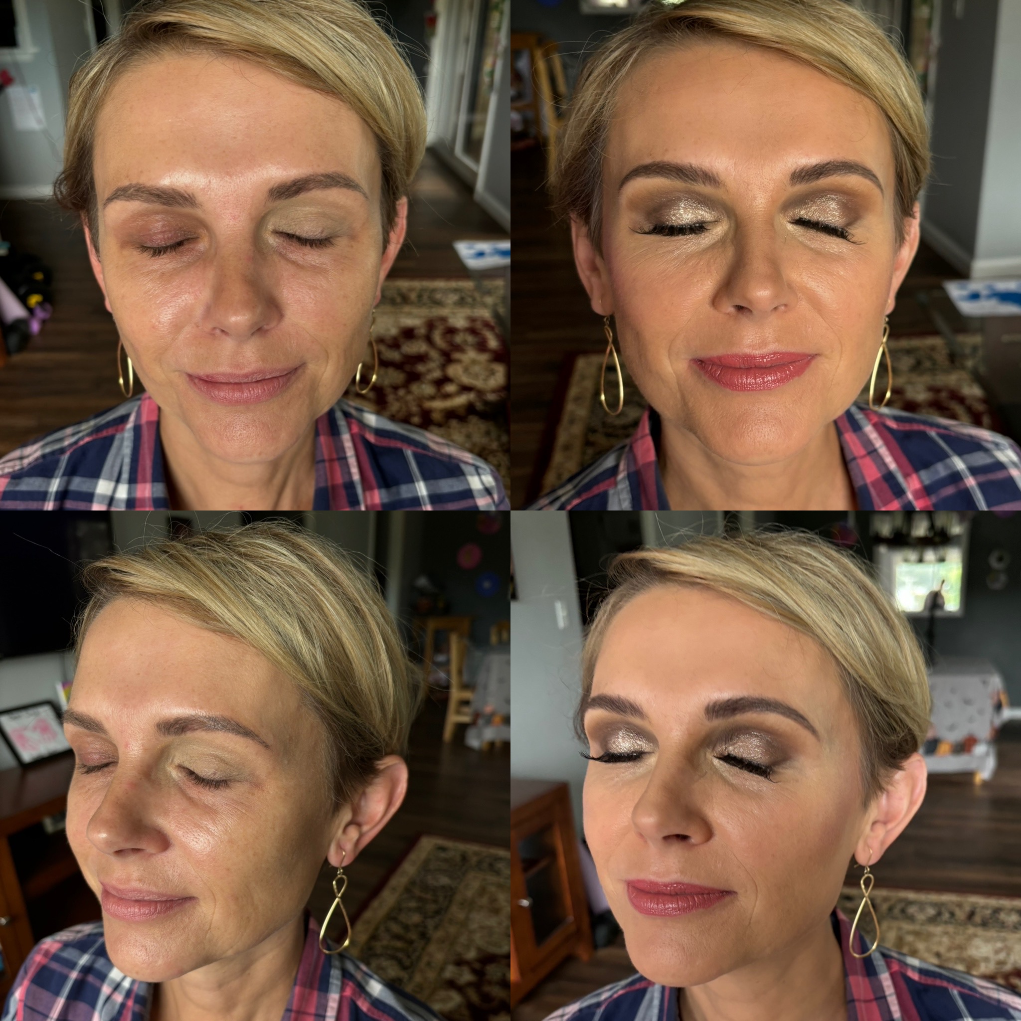 Makeup transformation Radiant Soul Beauty Spa